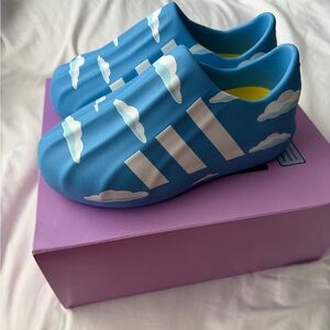 Adidas Simpsons Sky Blue Cloud Slip-Ons